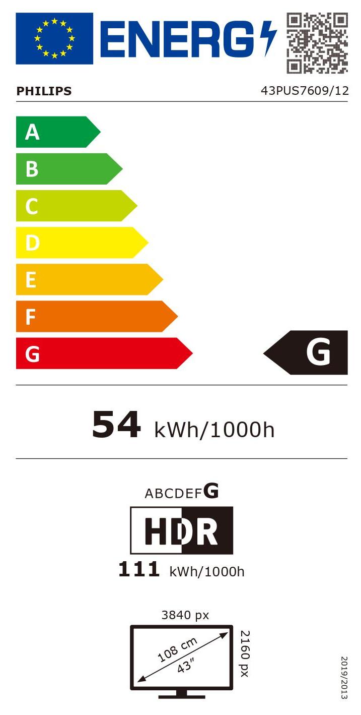 LED TV UHD PHILIPS 43PUS7609/12