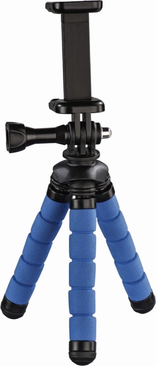 Ministatief  Flex  voor smartphone en GoPro, 14 cm, blauw
