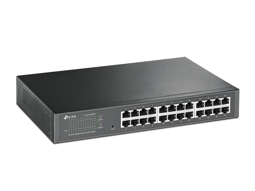 TP-Link TL-SG1024DE Managed L2 Gigabit Ethernet (10/100/1000) 1U Zwart