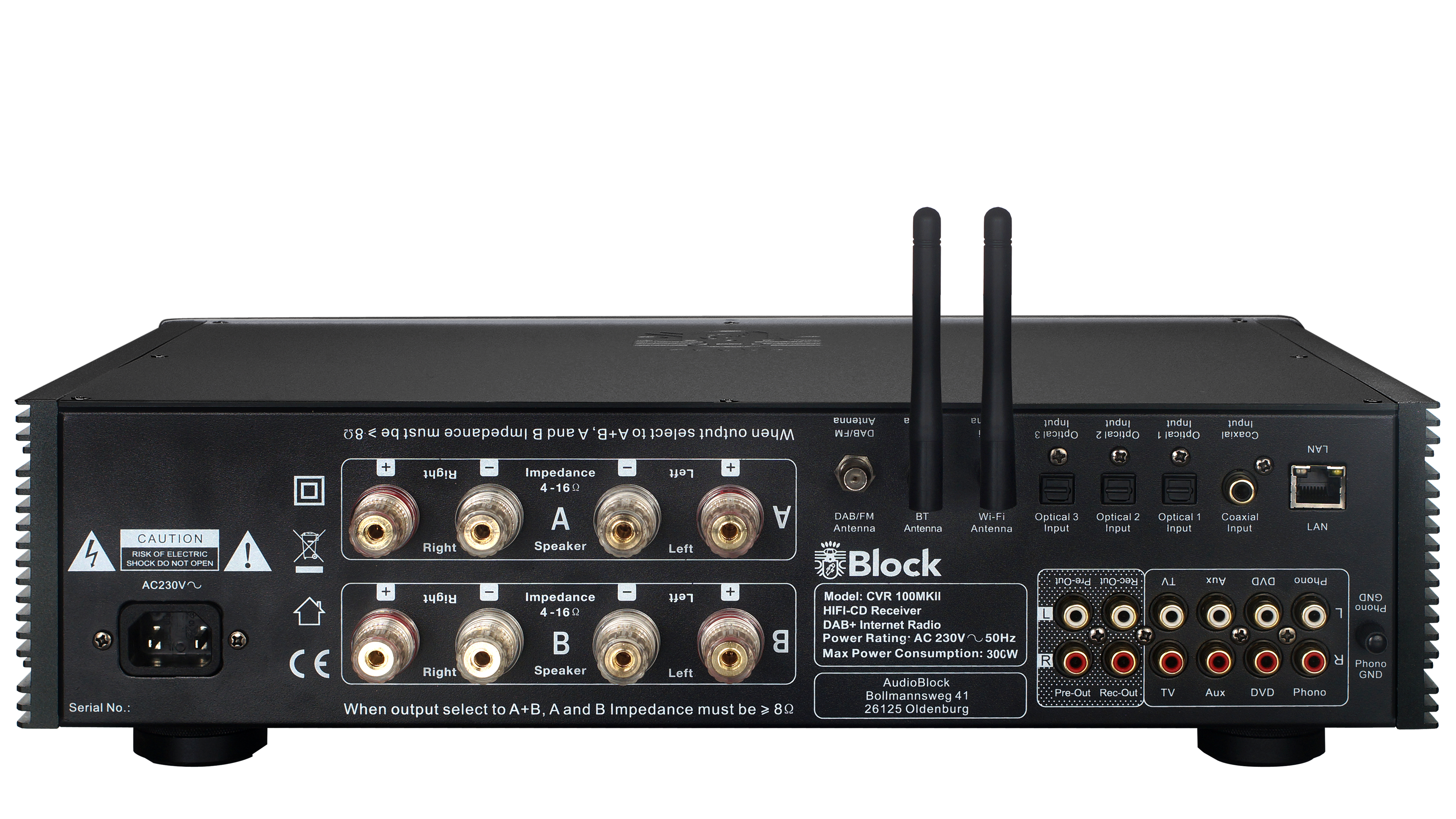 Receiver BLOCK CVR-100+MKII zilver