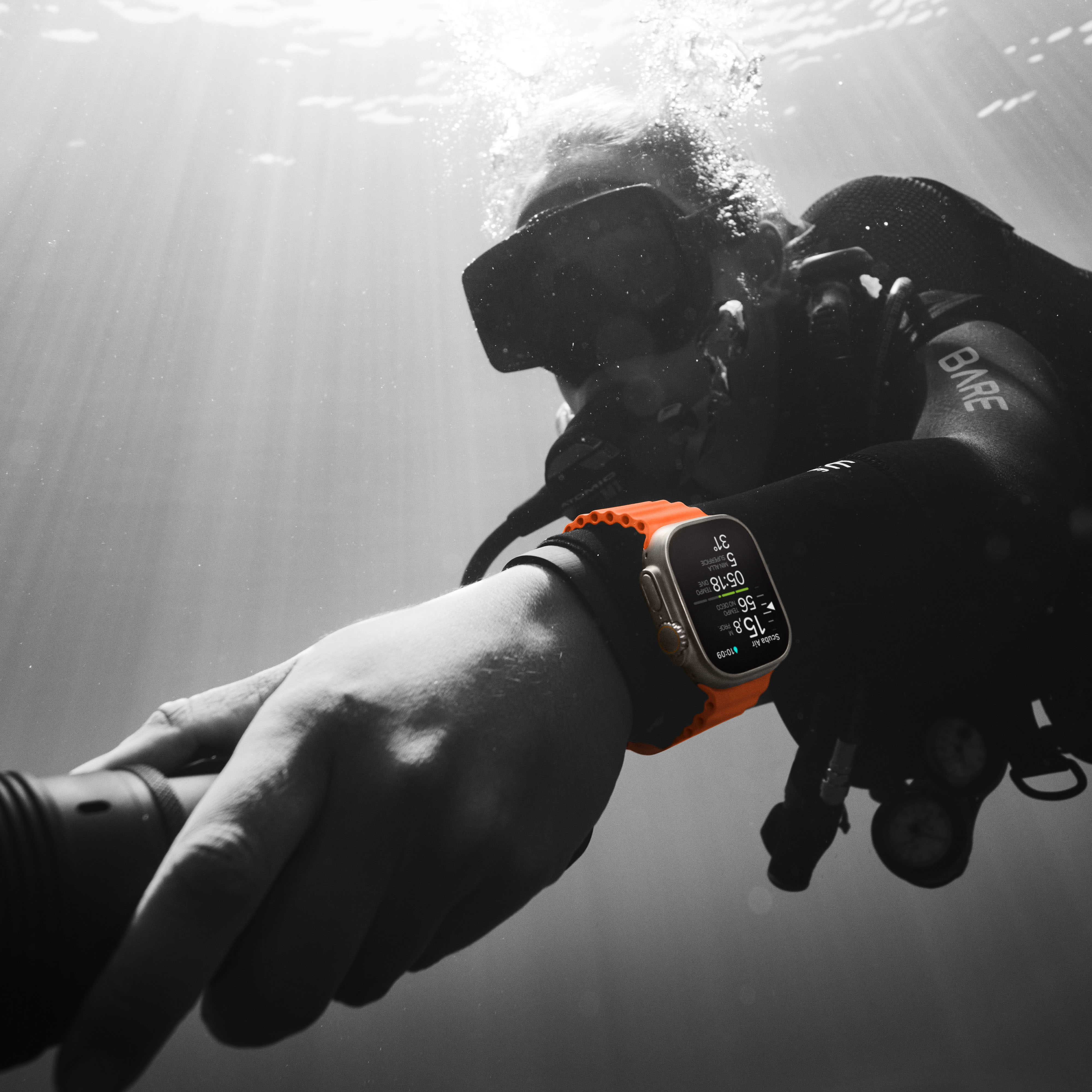 Apple Watch Ultra 2 OLED 49 mm Numérique 410 x 502 pixels Écran tactile 4G Titane GPS (satellite)