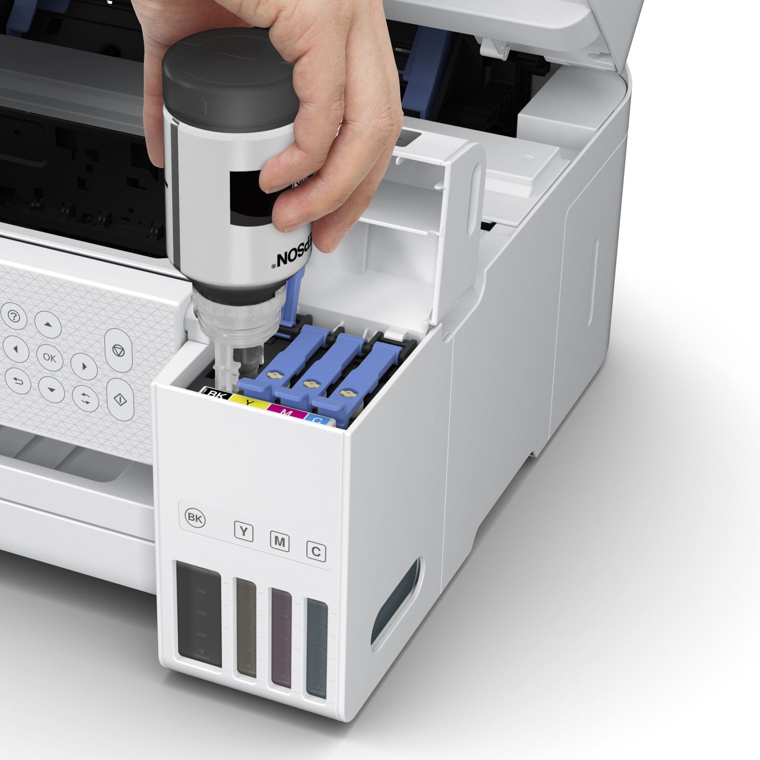 Printer Inkjet EPSON EcoTank ET-2856 Wit AIOFlat Kleur A4