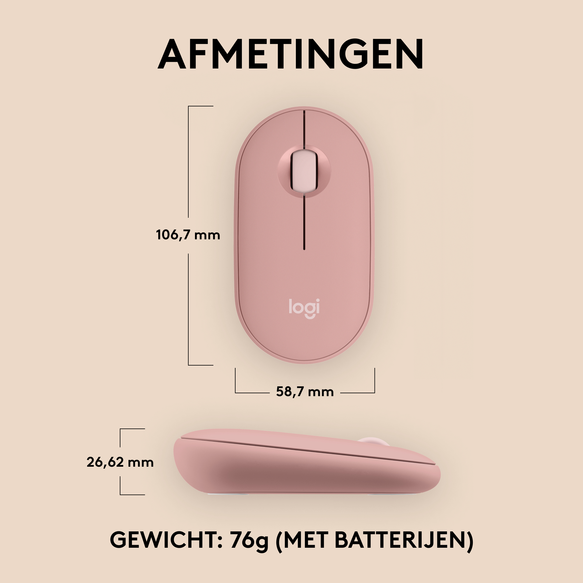 LOGITECH PEBBLE MOUSE 2 M350s WIRELESS