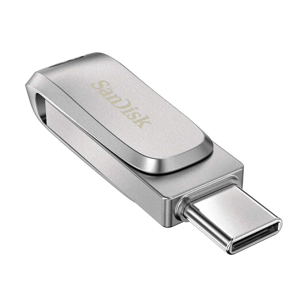 Sandisk Clé USB/Type-C 3.1 Gen1 Ultra Dual Drive Luxe, 256GB, 150MB/s, Argenté