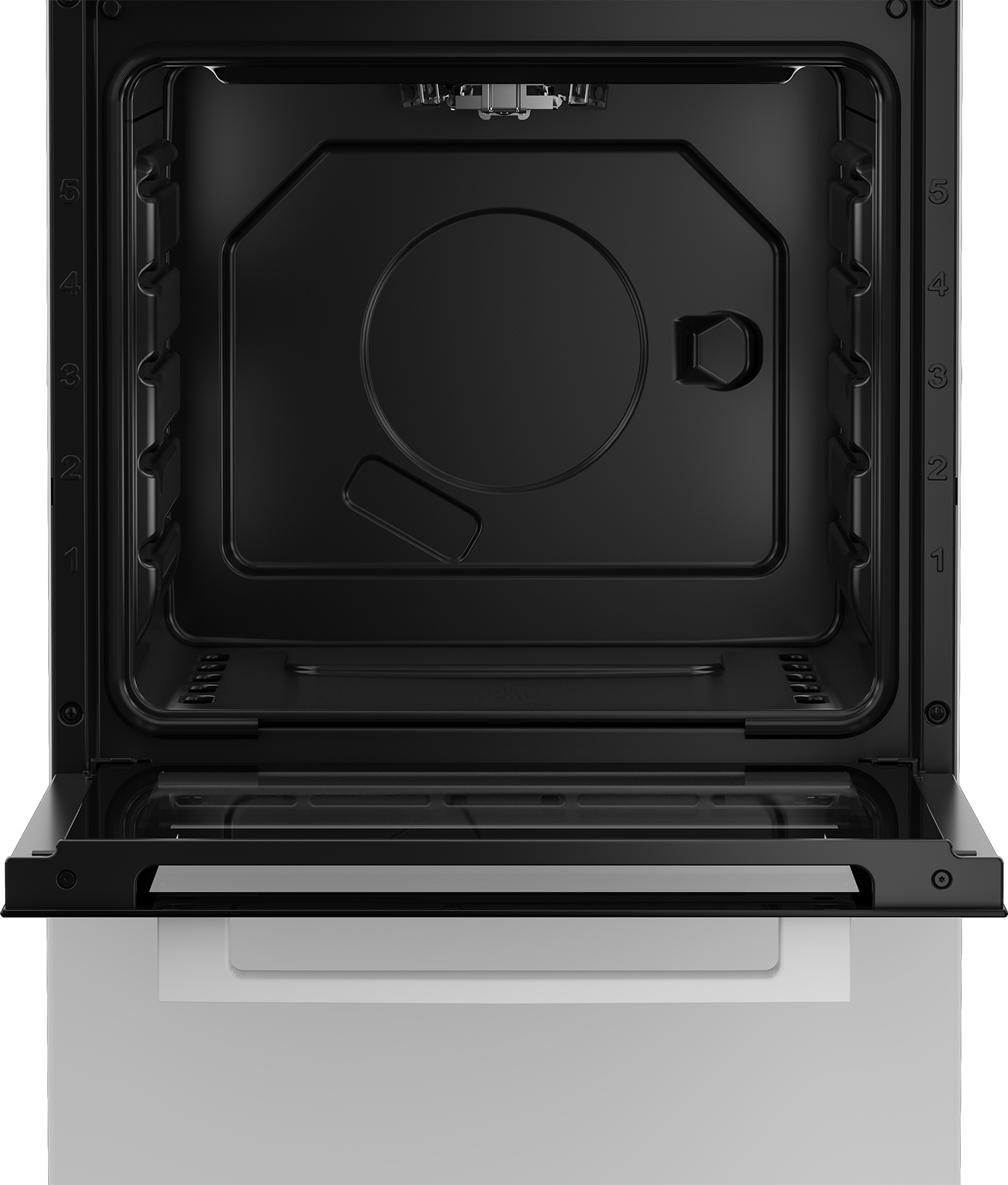 Beko FSG52020DW four et cuisinière Gaz Noir, Blanc