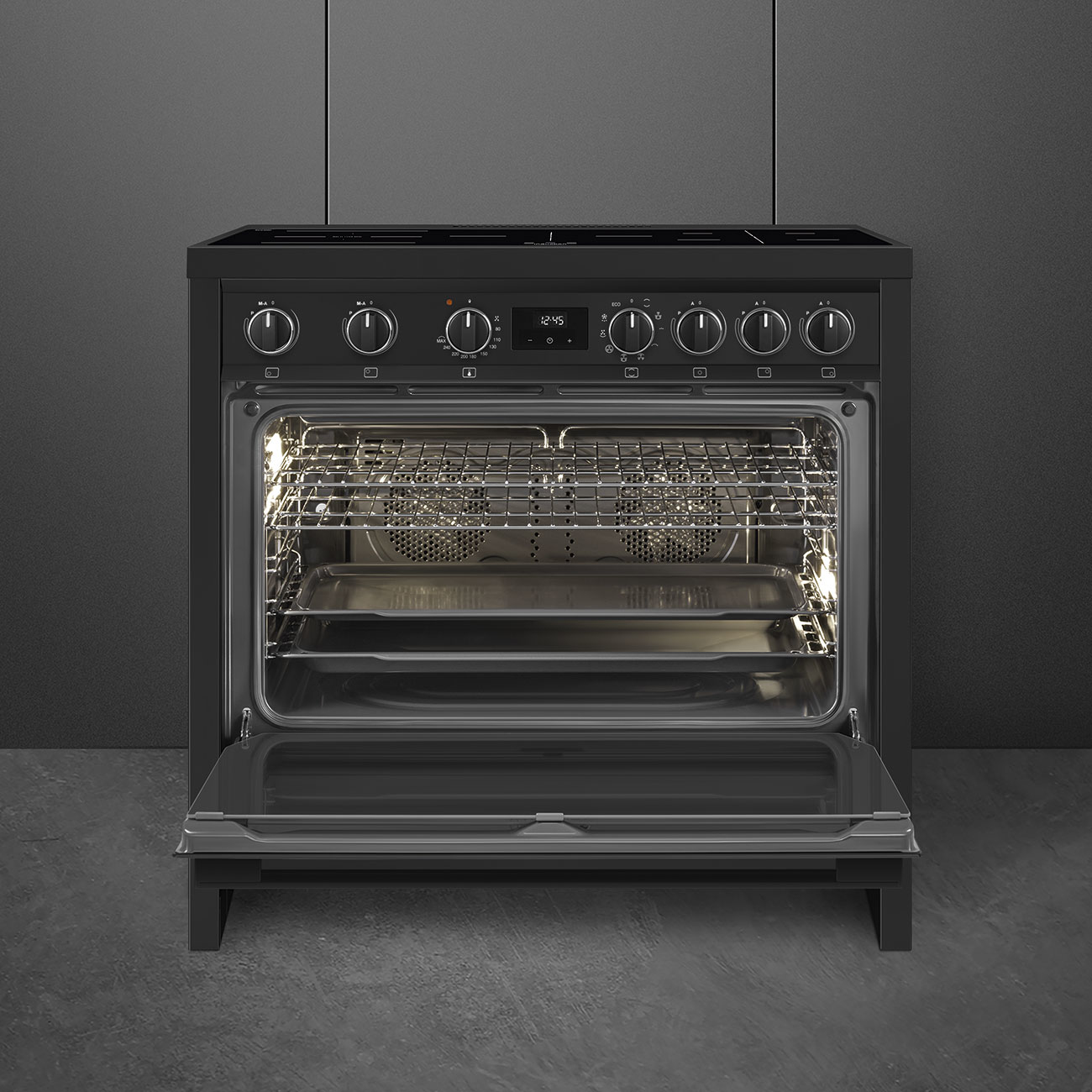 Smeg Master B95IMAN9 fornuis Vrijstaand fornuis Electrisch Keramisch Antraciet A