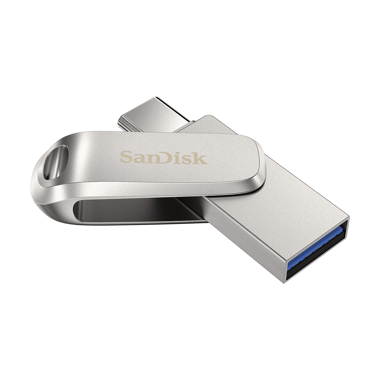 Sandisk Clé USB/Type-C 3.1 Gen1 Ultra Dual Drive Luxe, 256GB, 150MB/s, Argenté