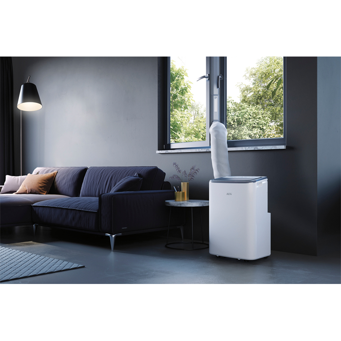 AEG ChillFlexPro AXP26U338CW Climatiseur portatif 64 dB Noir, Argent, Blanc