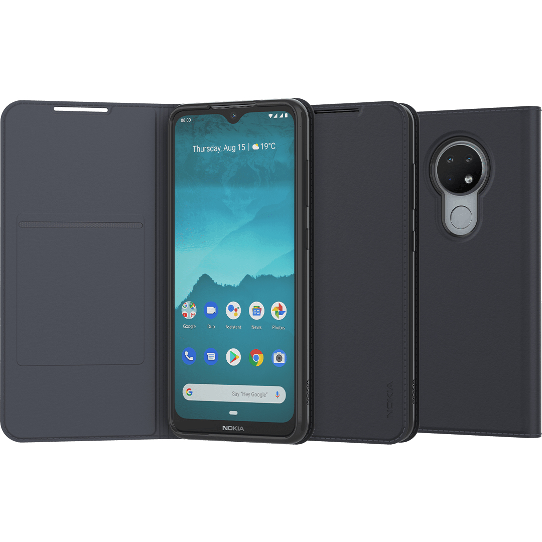 Tas (TEL) Nokia Slim Entertaiment Flip Case 6.2 & 7.2 Zwart