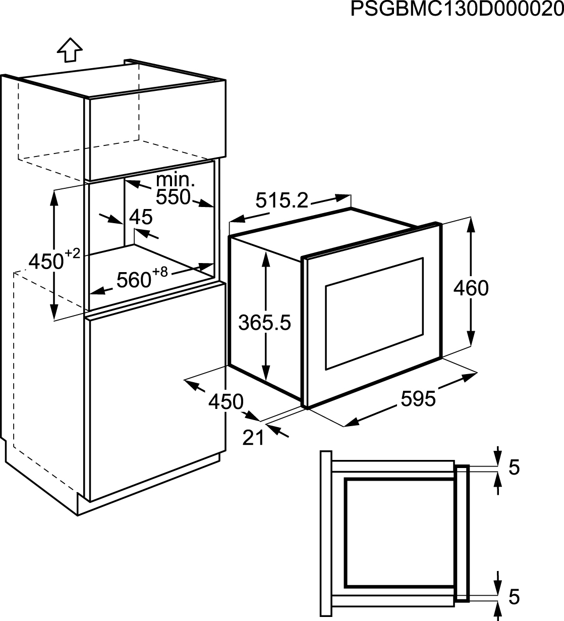 AEG MICRO-ONDES ENCASTRABLE MSB2548C-M