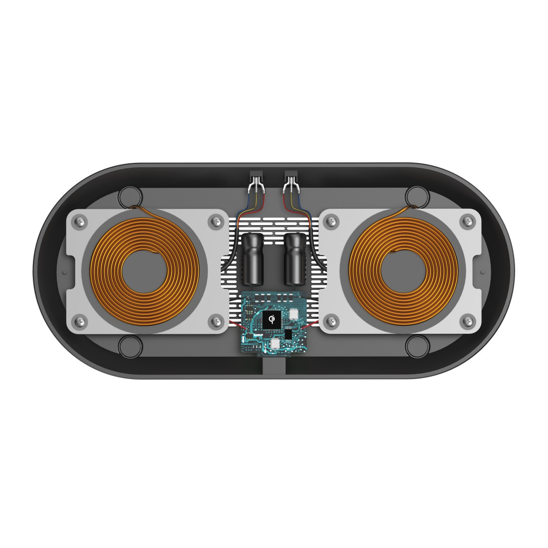 Batterijlader HAMA Draadloze oplader QI-FC10 zwart DUO