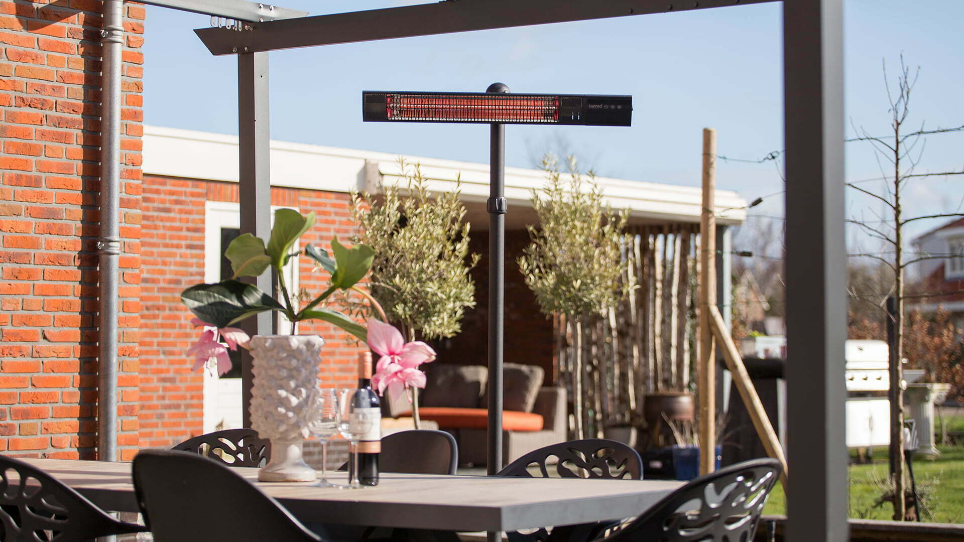 Terrasverwarmer SUNRED RD-DARK-25SDark Standing 2500W