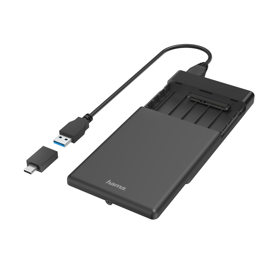 Hama Boîtier pr disques durs USB pr disques durs SSD et HDD de 2,5