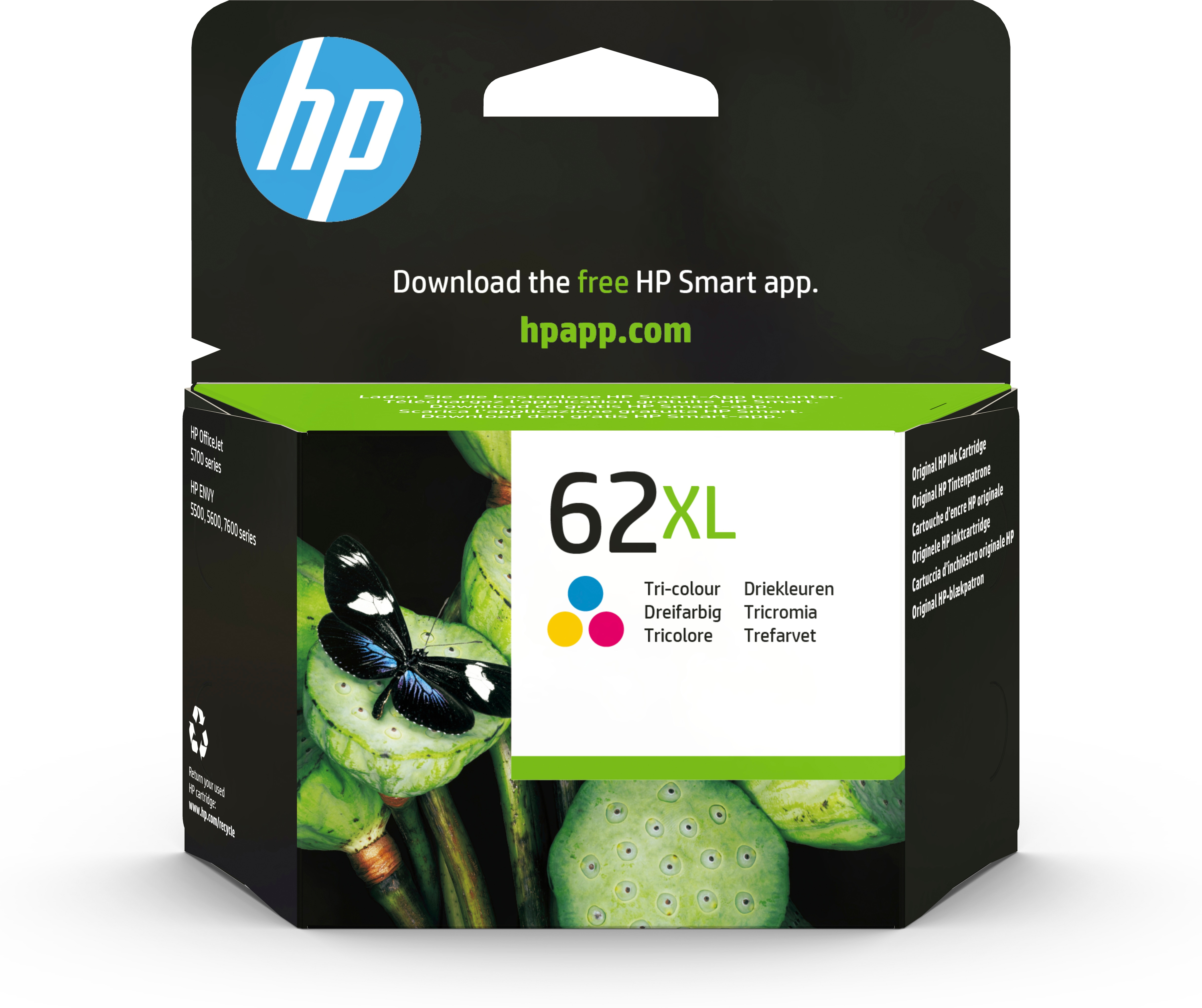 Inktpatroon HP 62XL Tricolor