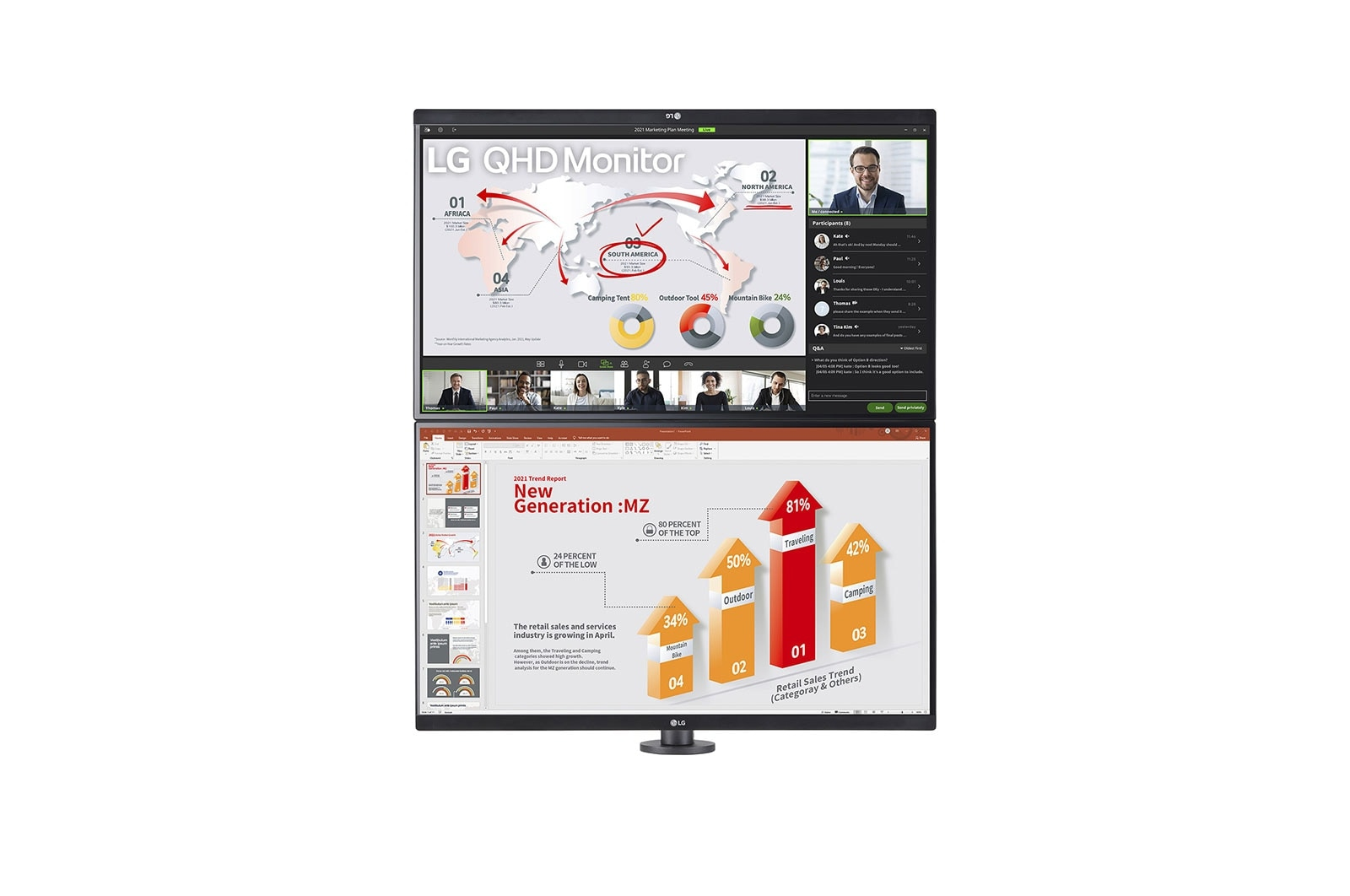 Monitor LG 27QP88DP-BS.AEU Dual QHD 16:9 75Hz Zwart