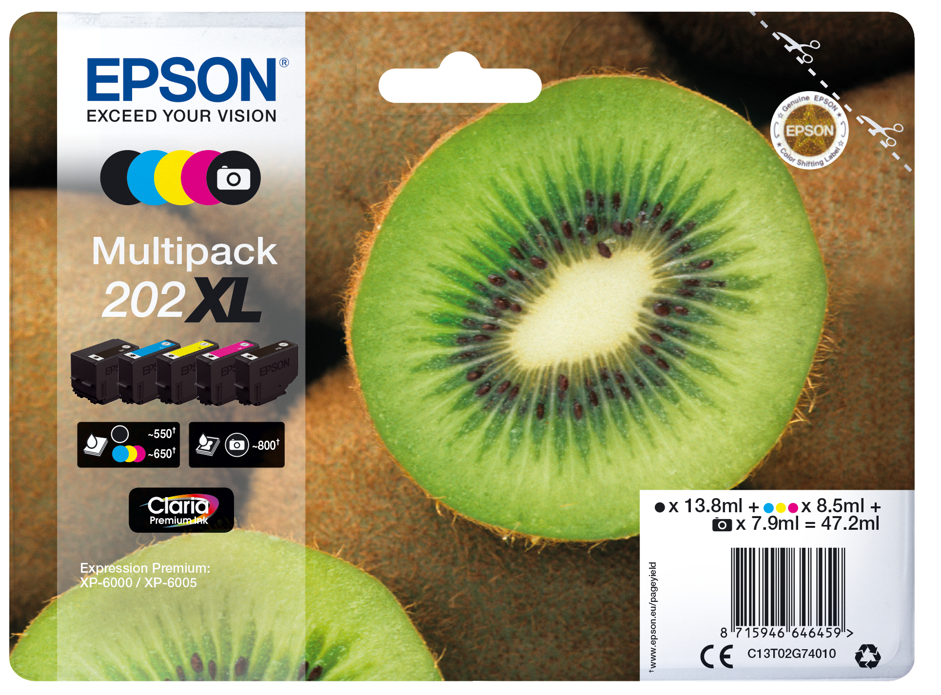 Inktpatroon EPSON 202XL 5-kleuren