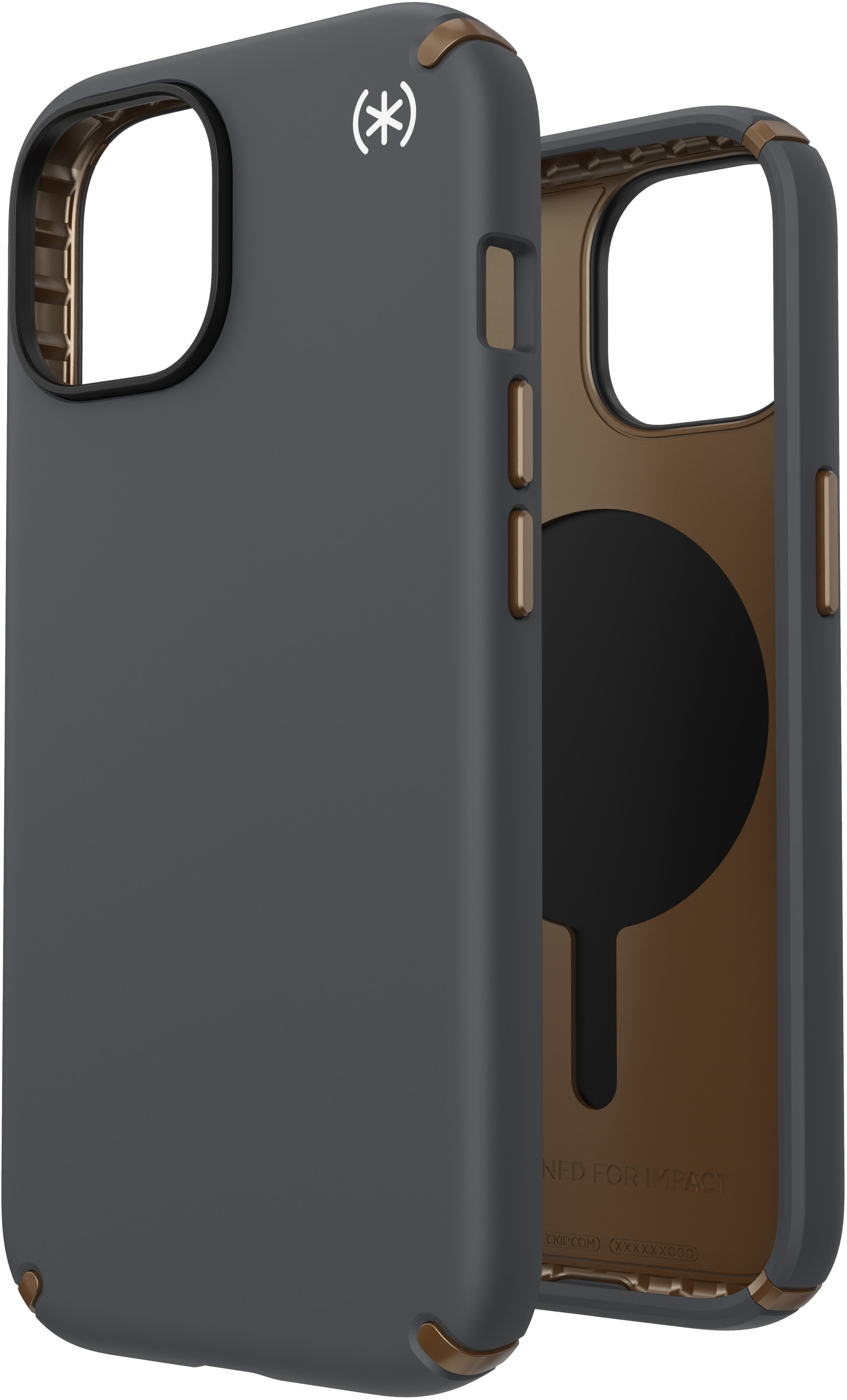 Speck Presidio2 Pro + MS Apple iPhone 16e/15/14/13 Charcoal Grey - with Microban