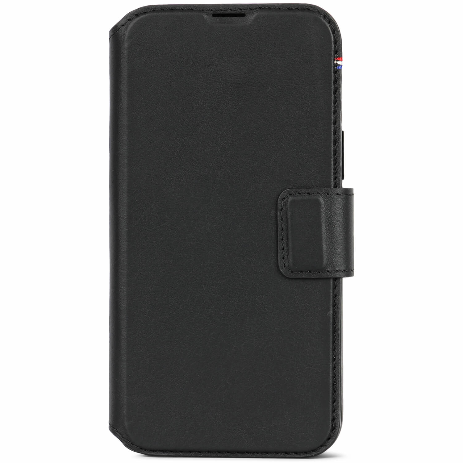 Decoded iPhone 15 Plus, housse cuir wallet amovible, noir