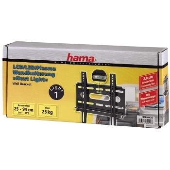 Hama Support mural TV FIX, 3 étoiles, 94 cm (37), noir
