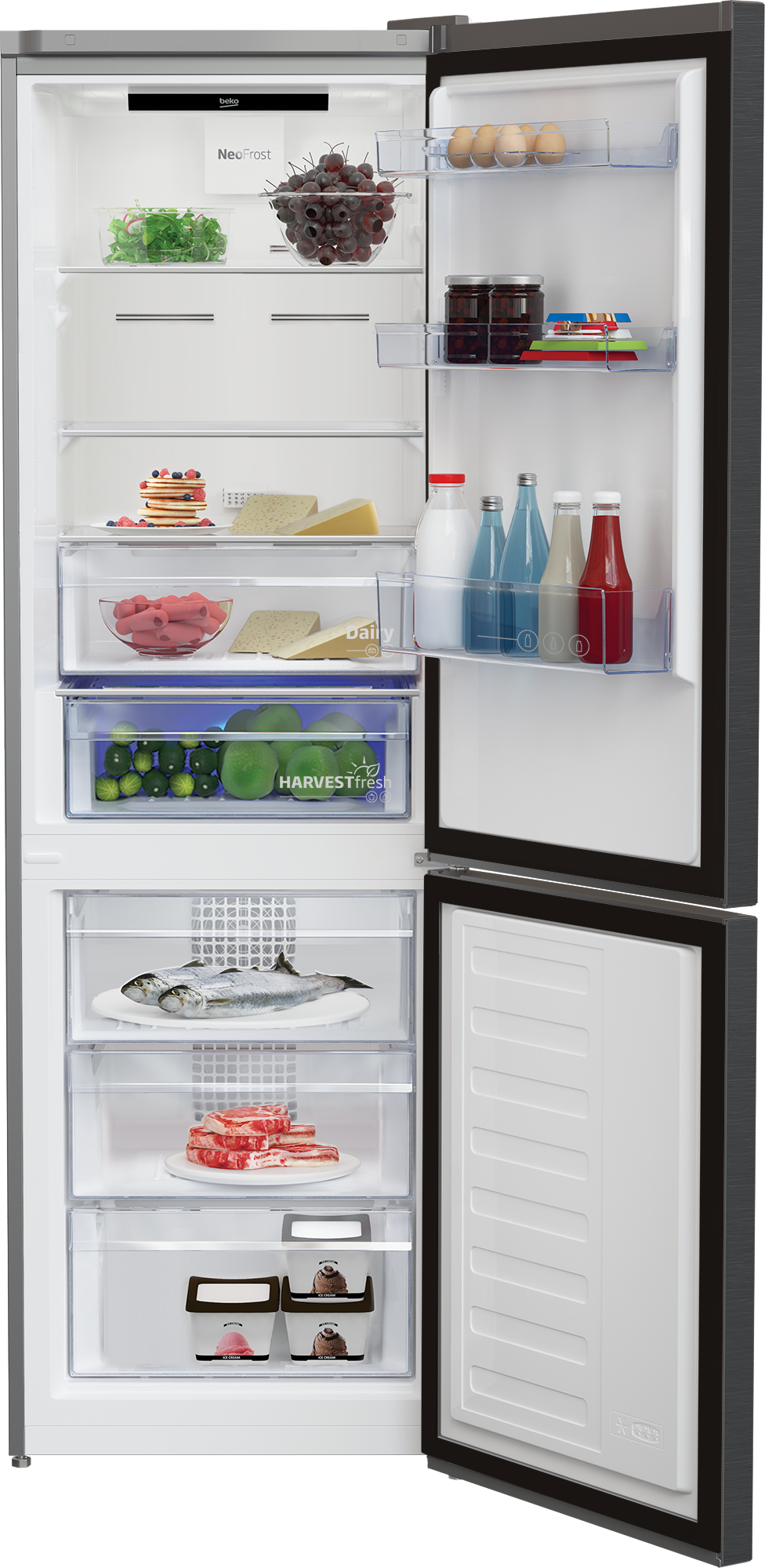 Koelkast Beko Combi RCNE366E70ZXBRN/ 186cm / B / NoFrost