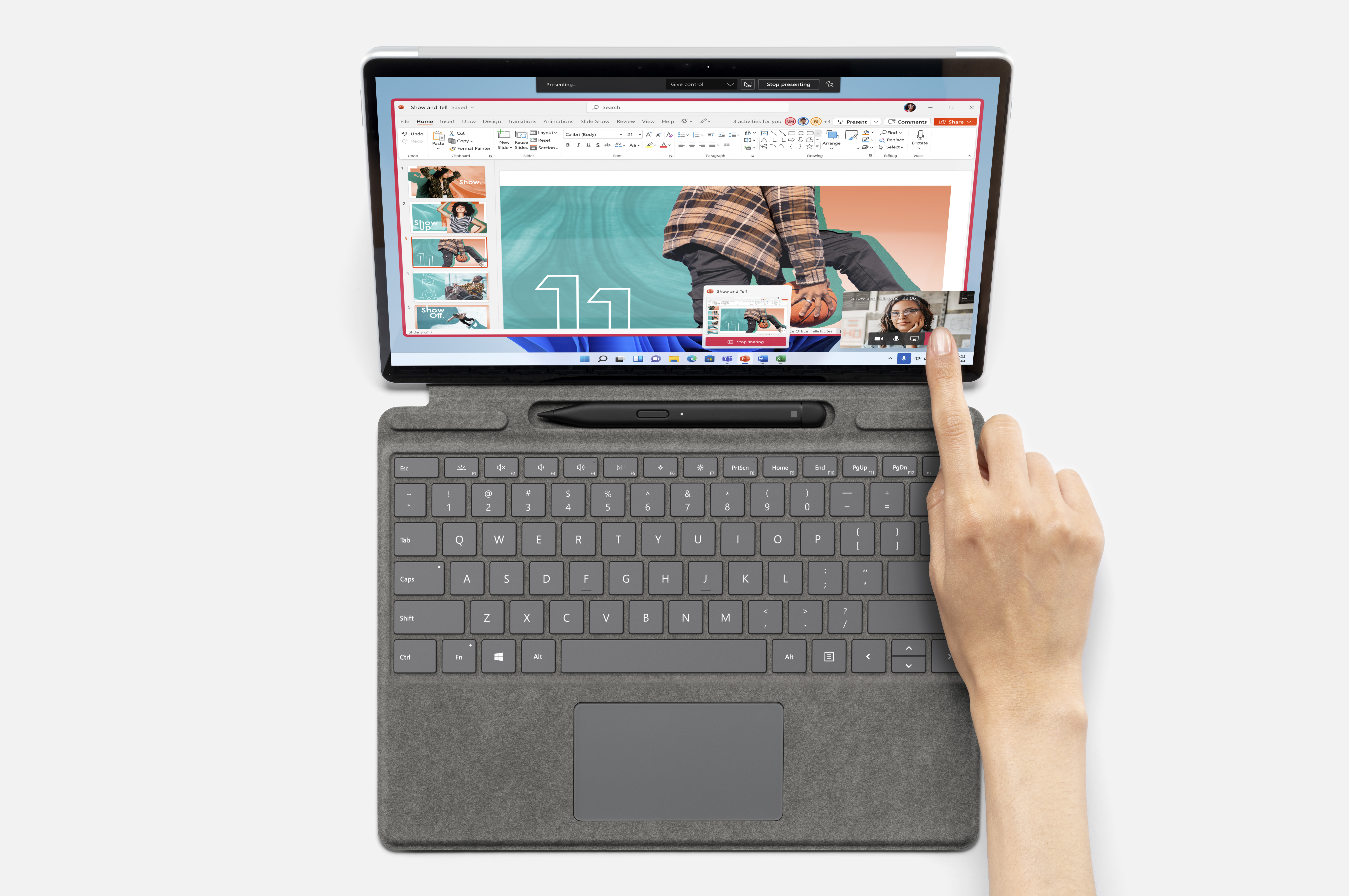 Microsoft Surface Pro Signature Keyboard with Slim Pen 2 AZERTY Belgisch Microsoft Cover port Platina