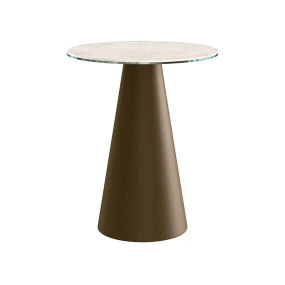 Bijzettafel Dôme Deco FU9-A2/BR AGRA / rond / Aluminium - Bruin