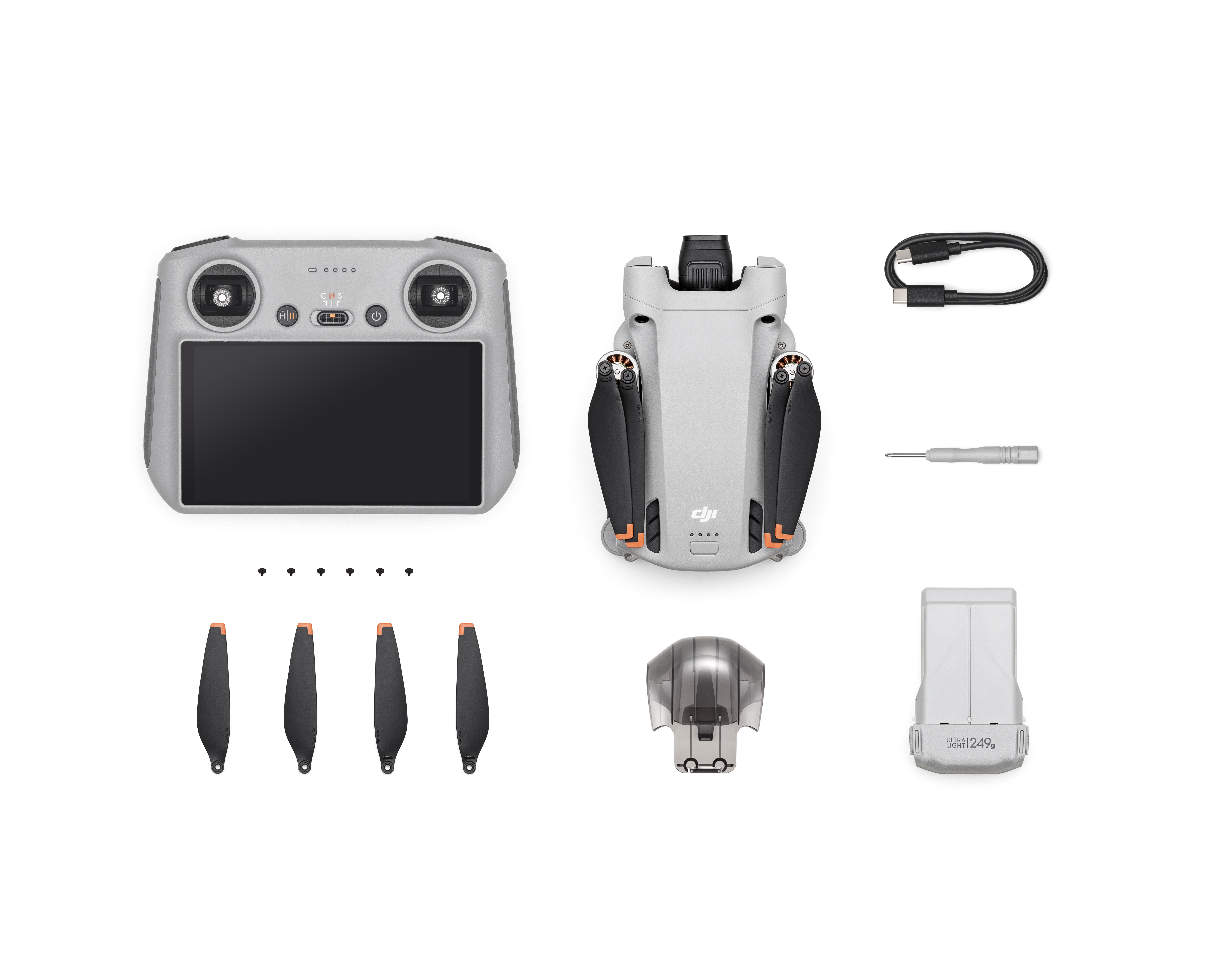 DJI Mini 3 Pro (RC RM330) 4 propellers Quadcopter 48 MP 3840 x 2160 Pixels 2453 mAh Zwart, Wit