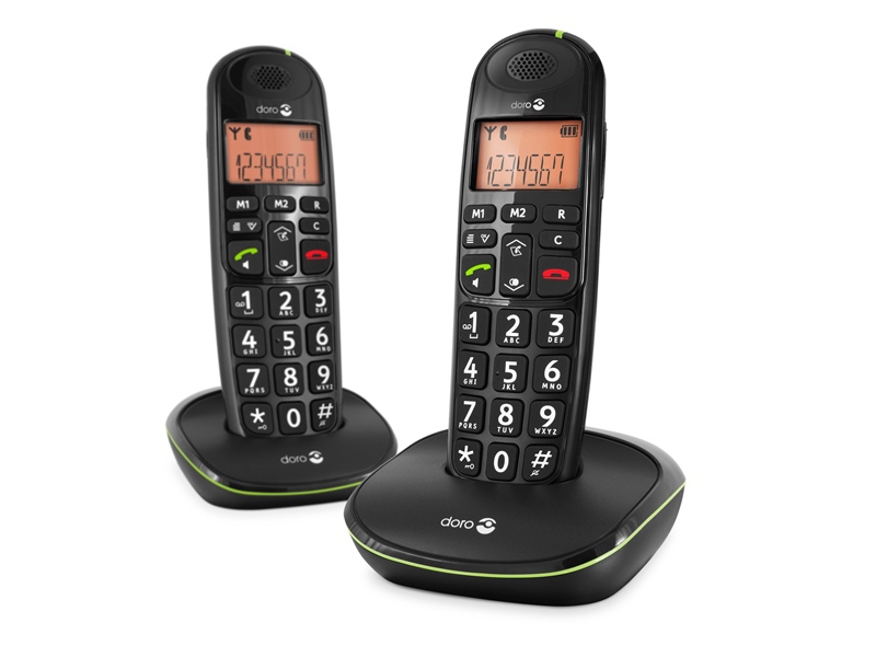 Seniorentelefoon DORO Dect PhoneEasy 100w Black Duo