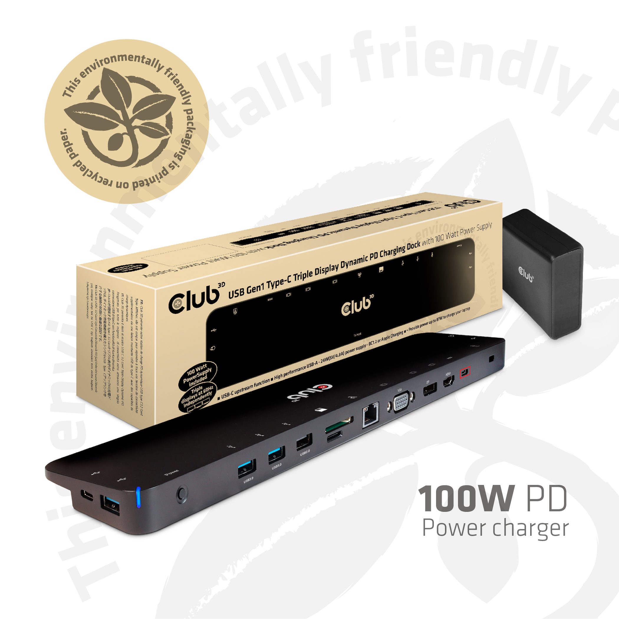 CLUB3D UNIVERSEEL Docking station USB Type C 3.2