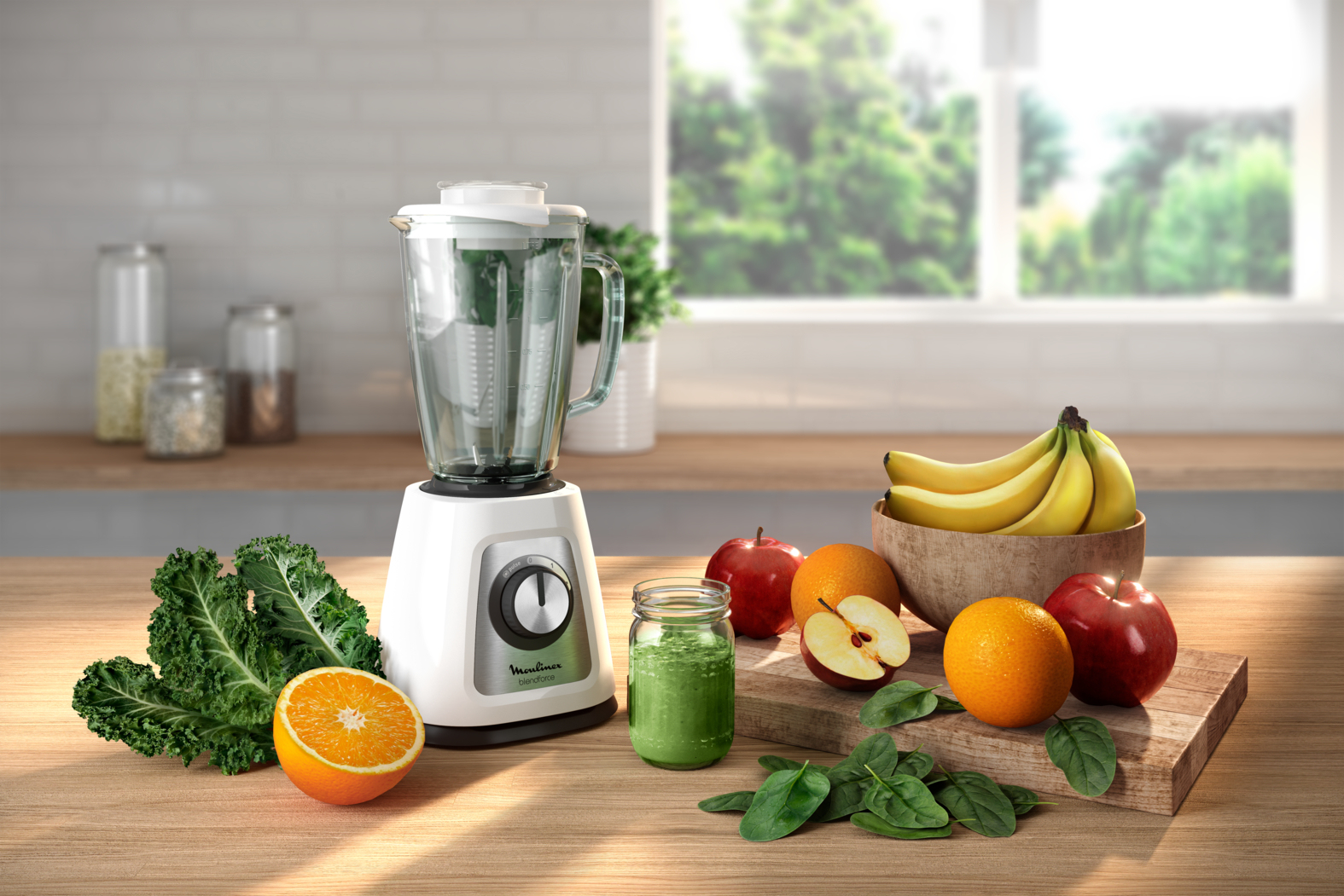 Blender MOULINEX LM430110 Blendforce Glass Wit