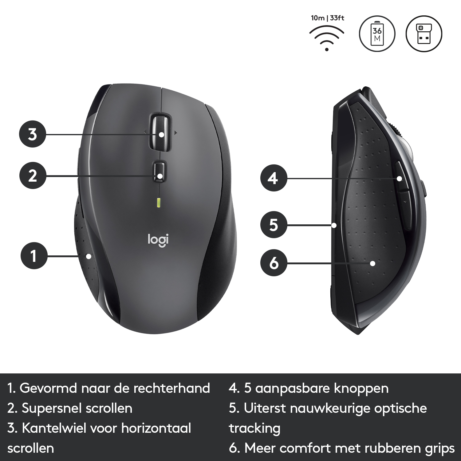 Muis Logitech (910-001949) M705 Wirel Silver