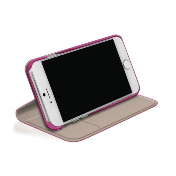 iphone tas WD 180006 Booklet Crystal iPhone 7 roze