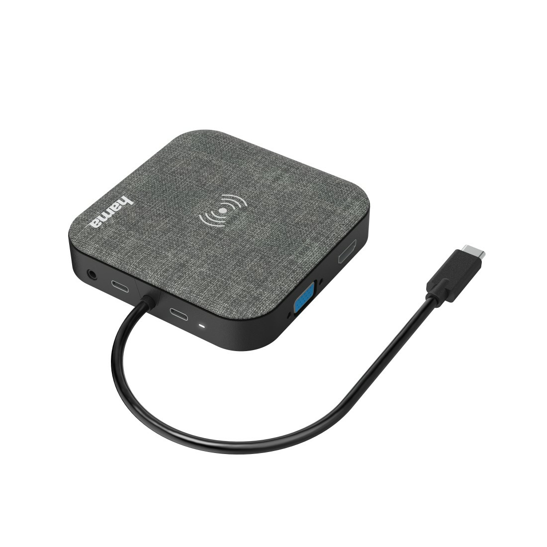 USB-C-hub, Multiport met Wireless Qi Charging, 12-poorts