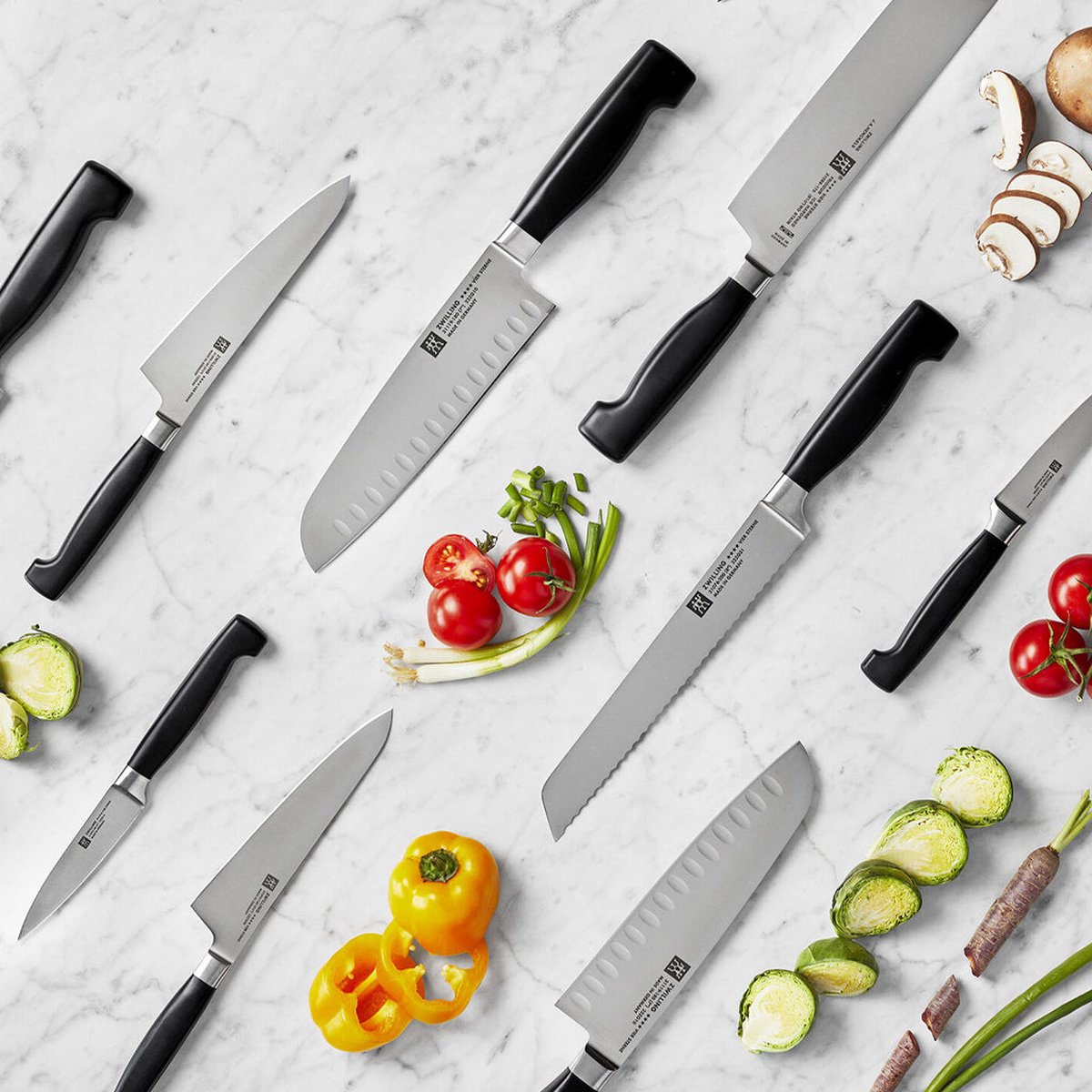 Mes ZWILLING 31119-181-0 Four StarSantoku met kuiltjes180mm
