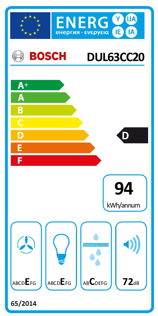 Onderbouwdampkap BOSCH DUL63CC20