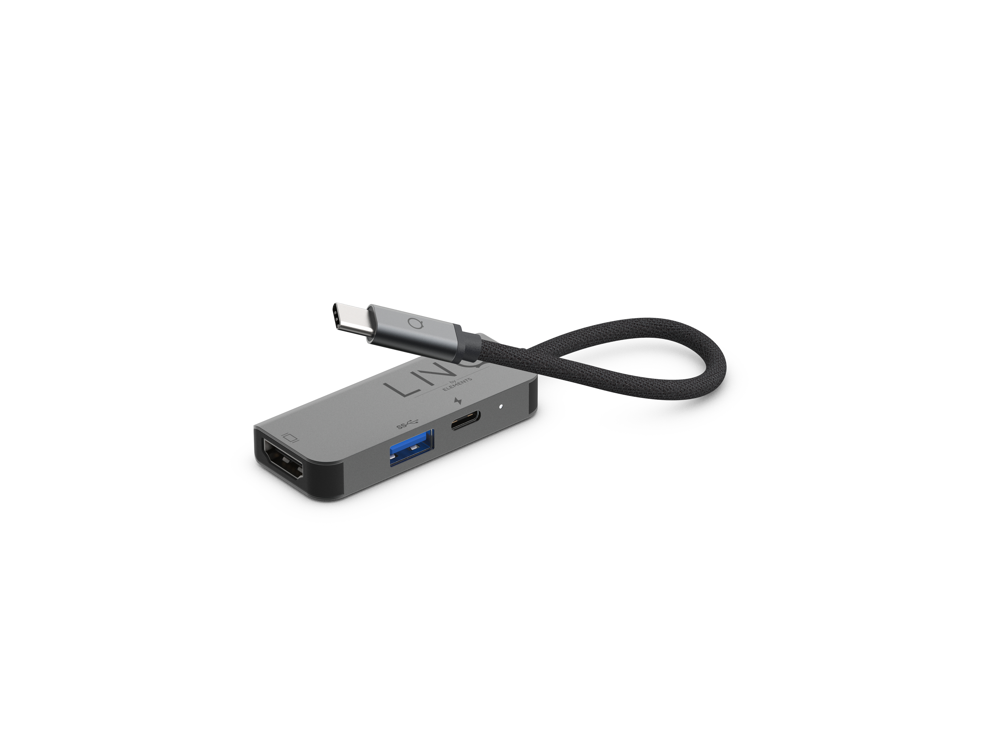 Linq 3 in 1 USB-C Hub, HDMI 4K/60Hz + USB-C 100W + USB-A 3.2 Gen1