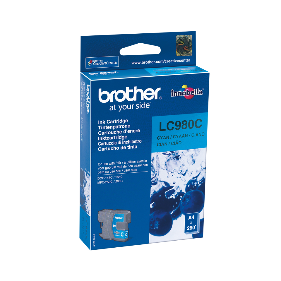 Inktpatroon BROTHER LC980C Cyaan