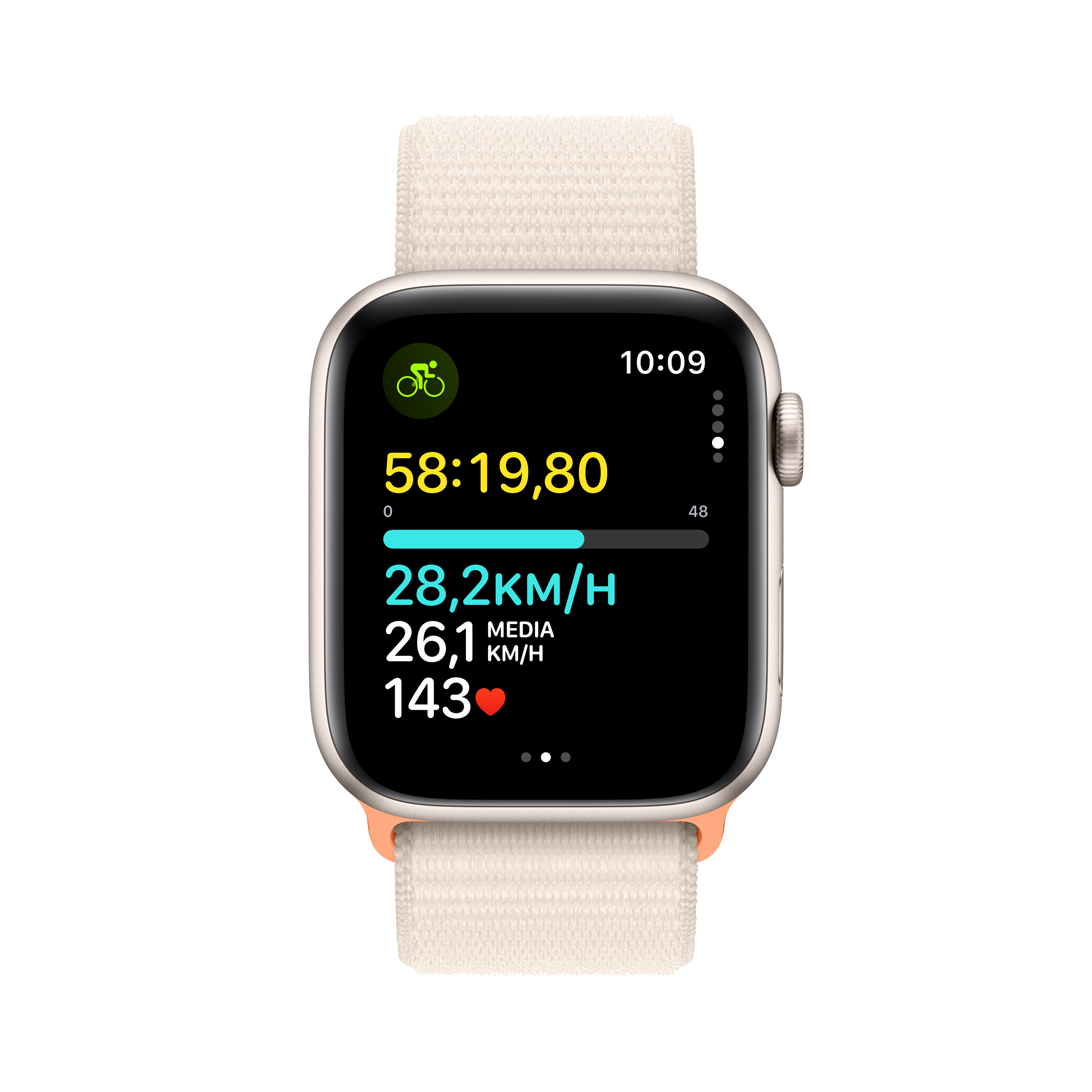 Apple Watch SE OLED 44 mm Digitaal 368 x 448 Pixels Touchscreen 4G Beige Wifi GPS
