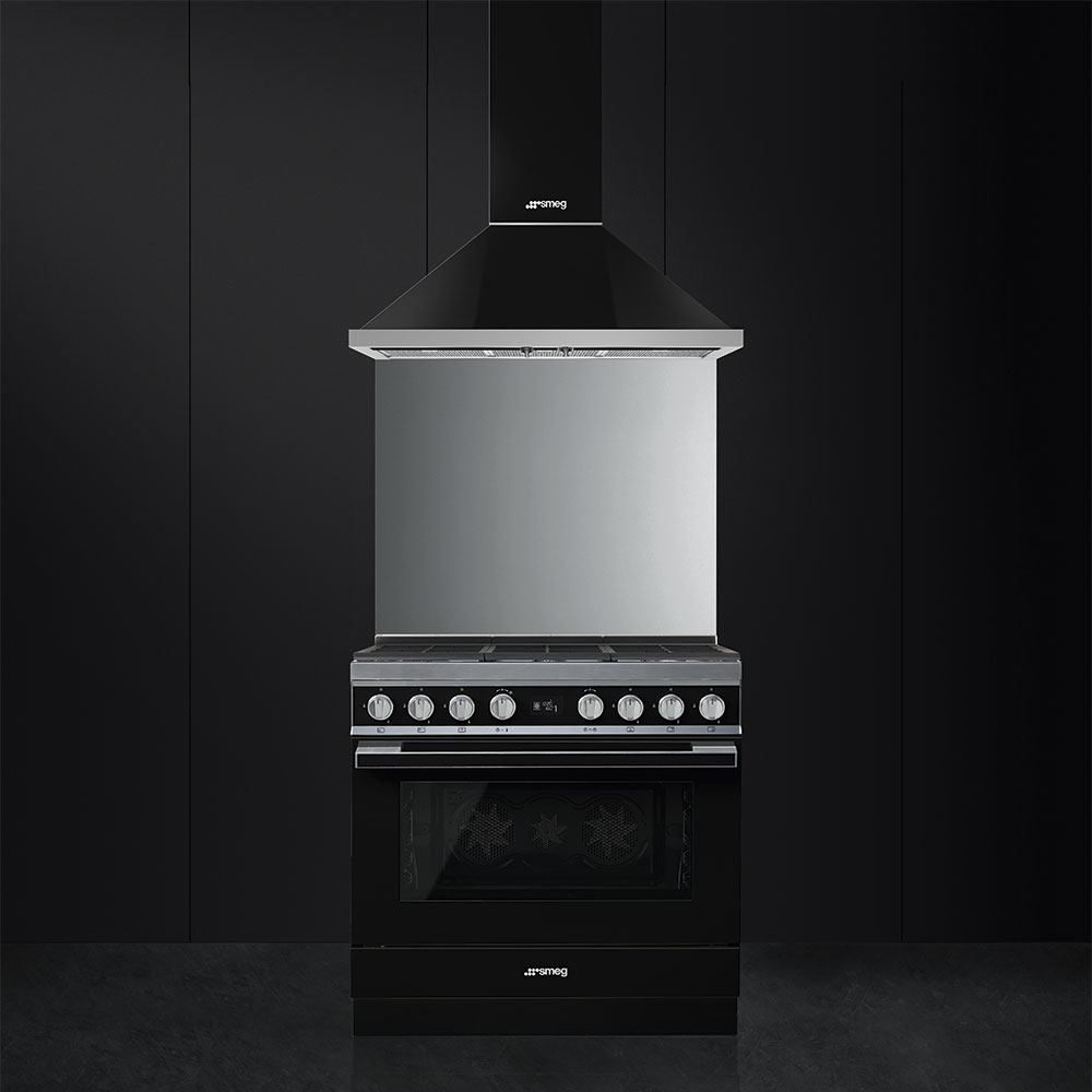 Smeg CPF9GMBL four et cuisinière Electrique Gaz Noir A+