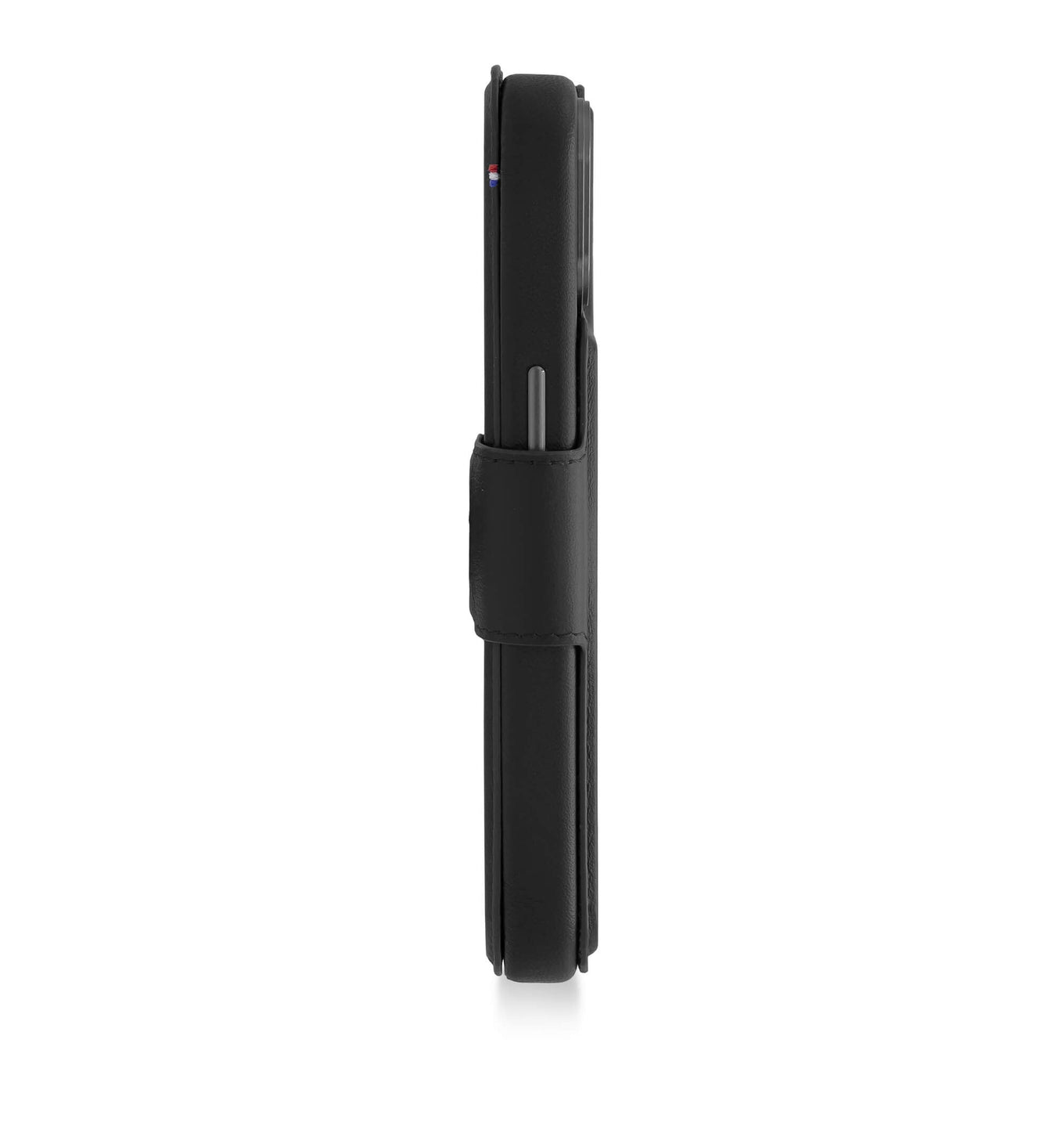 Decoded iPhone 14 Max, housse wallet amovible cuir, noir