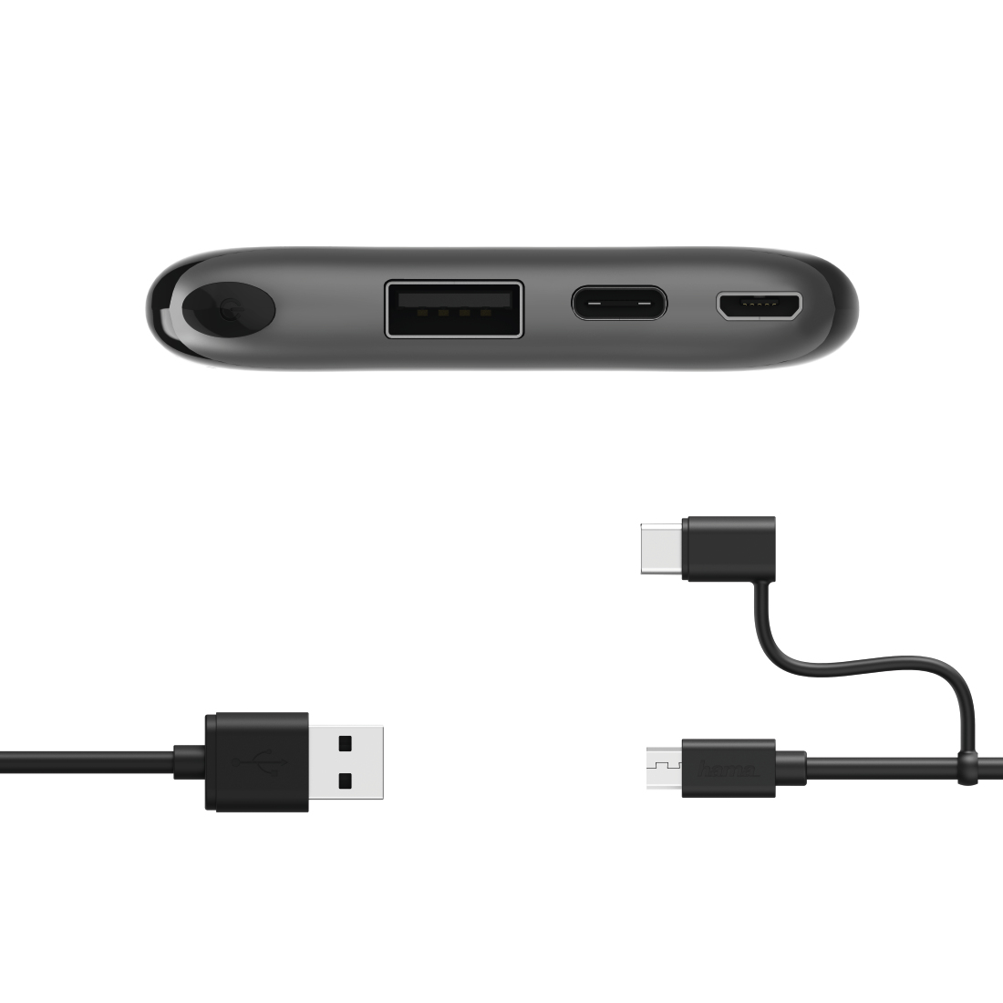 Powerbank HAMA 183361 LED6S Power Pack 6000 mAh anthr