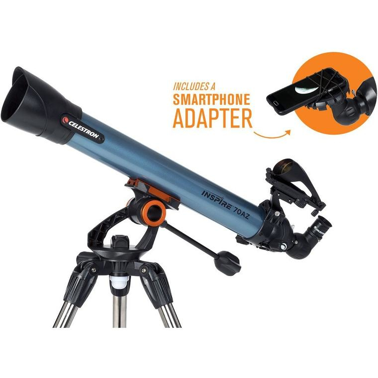 Celestron Inspire 70AZ Réfracteur 35x Noir, Bleu