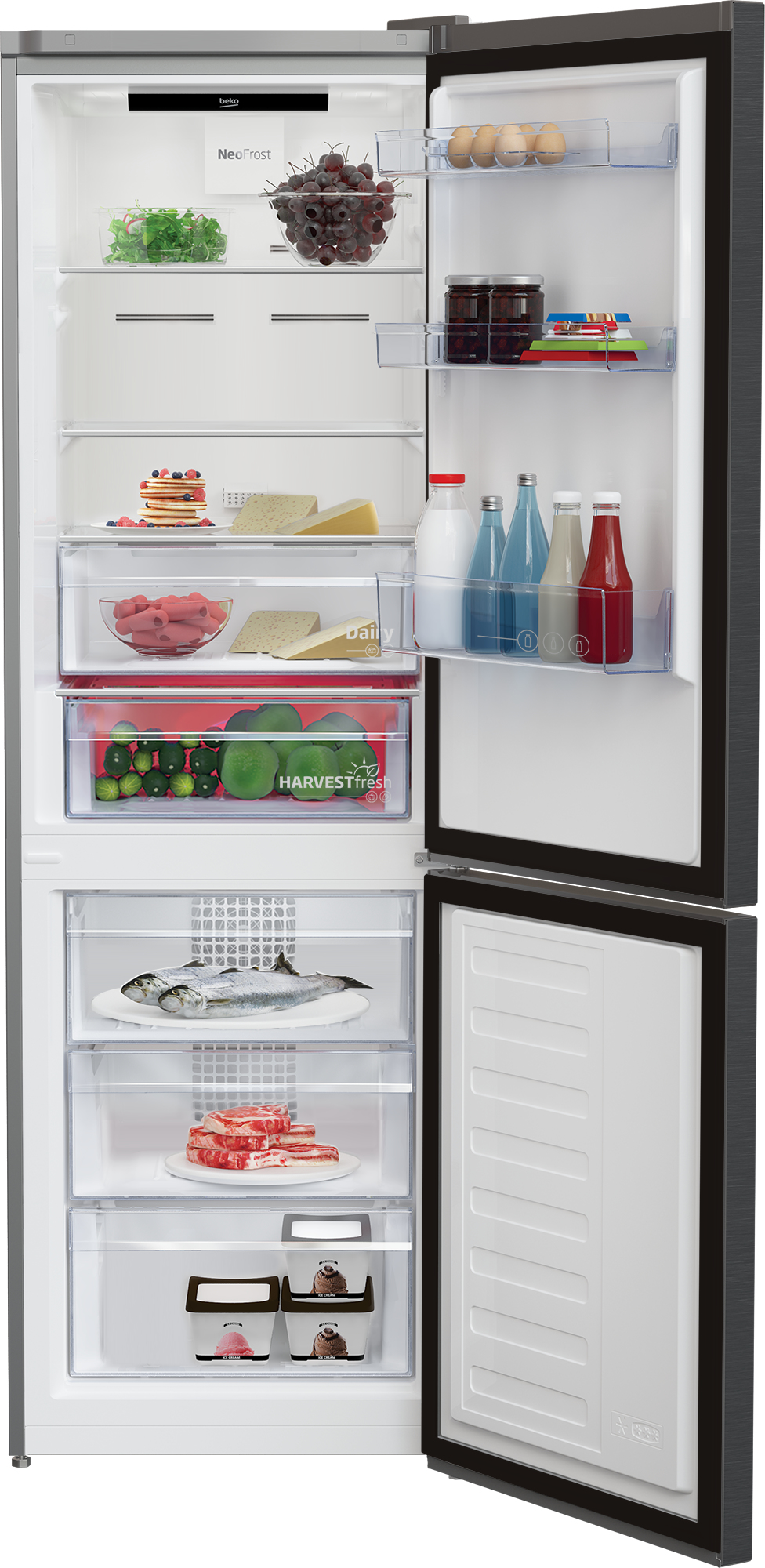 Koelkast Beko Combi RCNE366E70ZXBRN/ 186cm / B / NoFrost