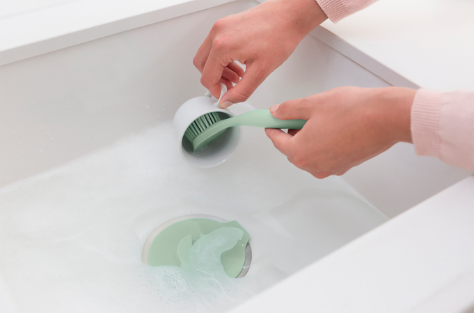 Afwasborstel met zuignap BRABANTIA215780 Sink Side Jade Gre