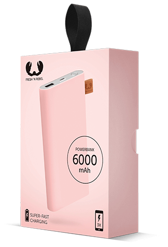 Fresh 'n Rebel 2PB2500CU powerbank 6000 mAh Roze