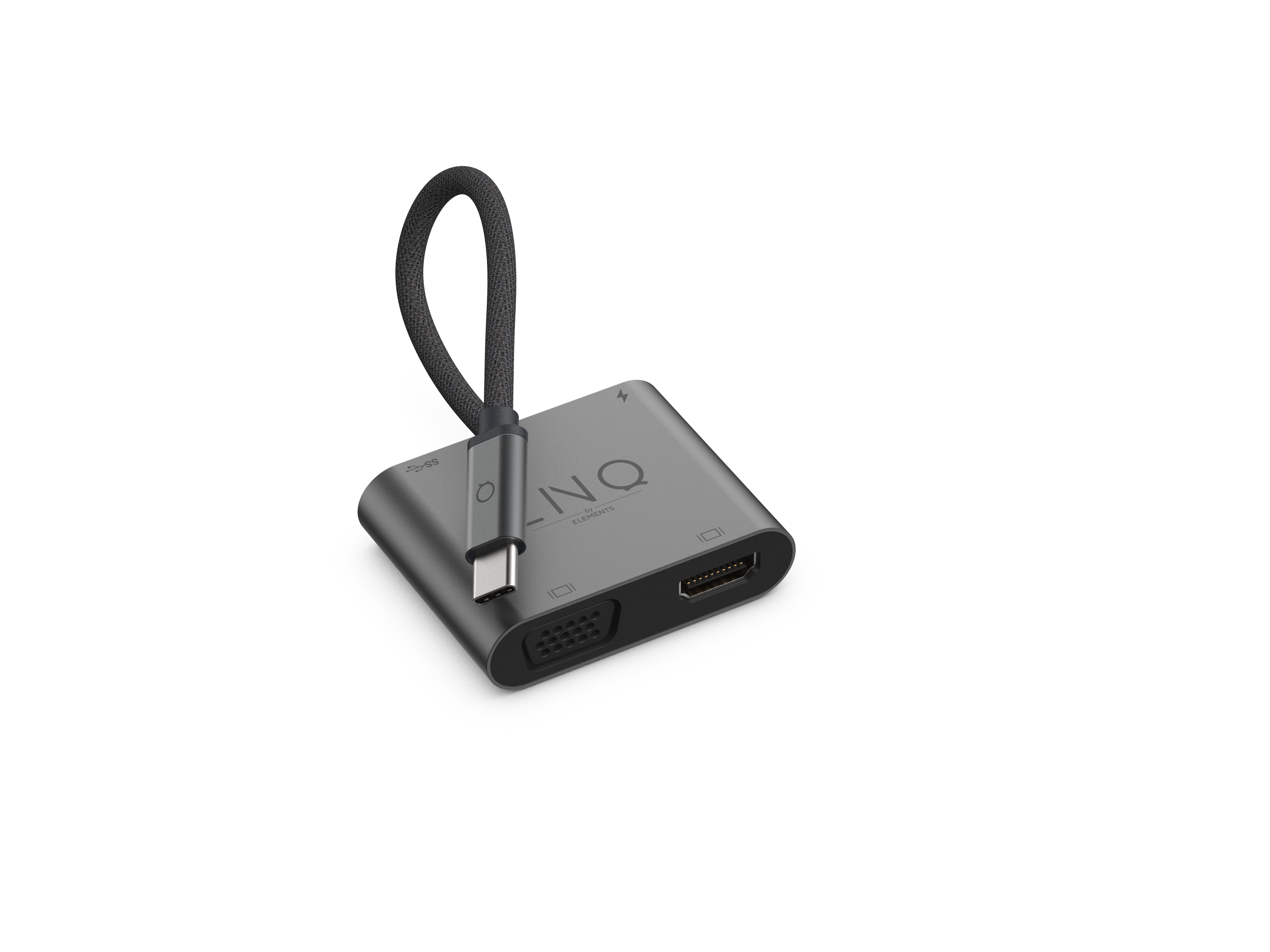 Linq 4 in 1 USB-C Hub HDMI 4K/60Hz + VGA + USB-C 100W + USB-A 3.2Gen1 