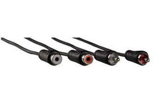 Hama Rallonge audio, 2 RCA mâles - 2 RCA femelles, 1,5 m