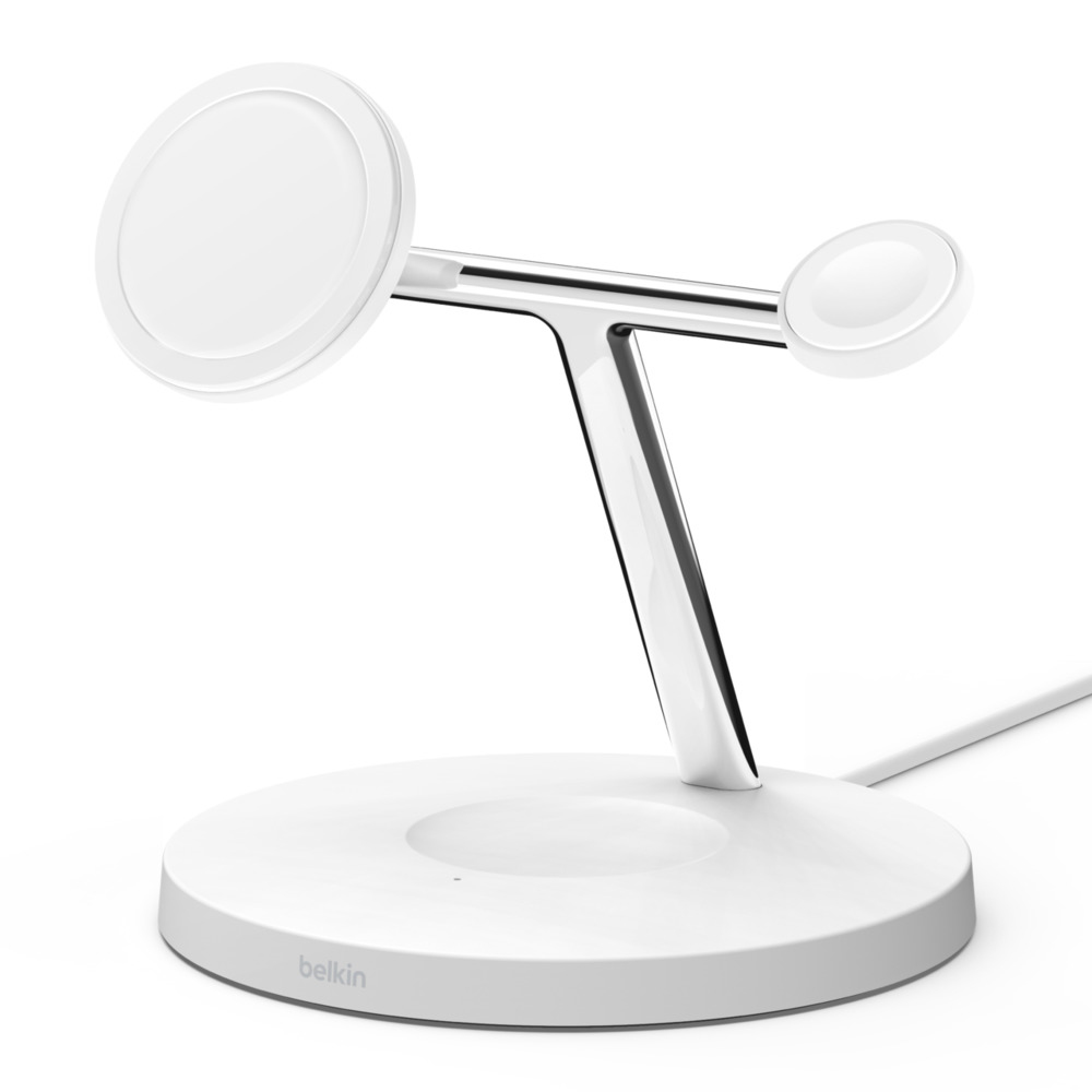 BELKIN Boost Charge Pro MagSafe 3-in-1 Wireless Stand White