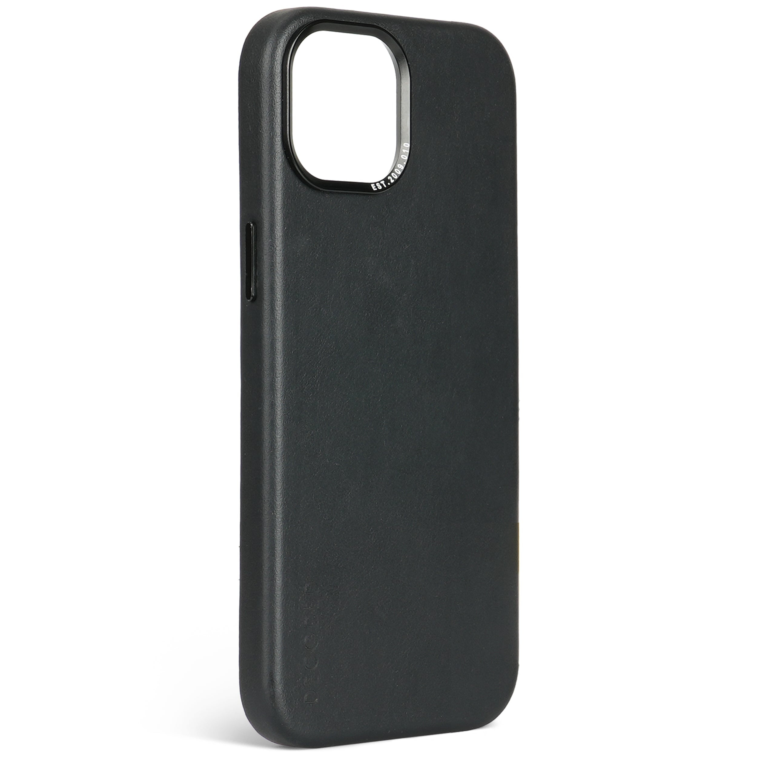 Decoded iPhone 15, housse cuir, noir