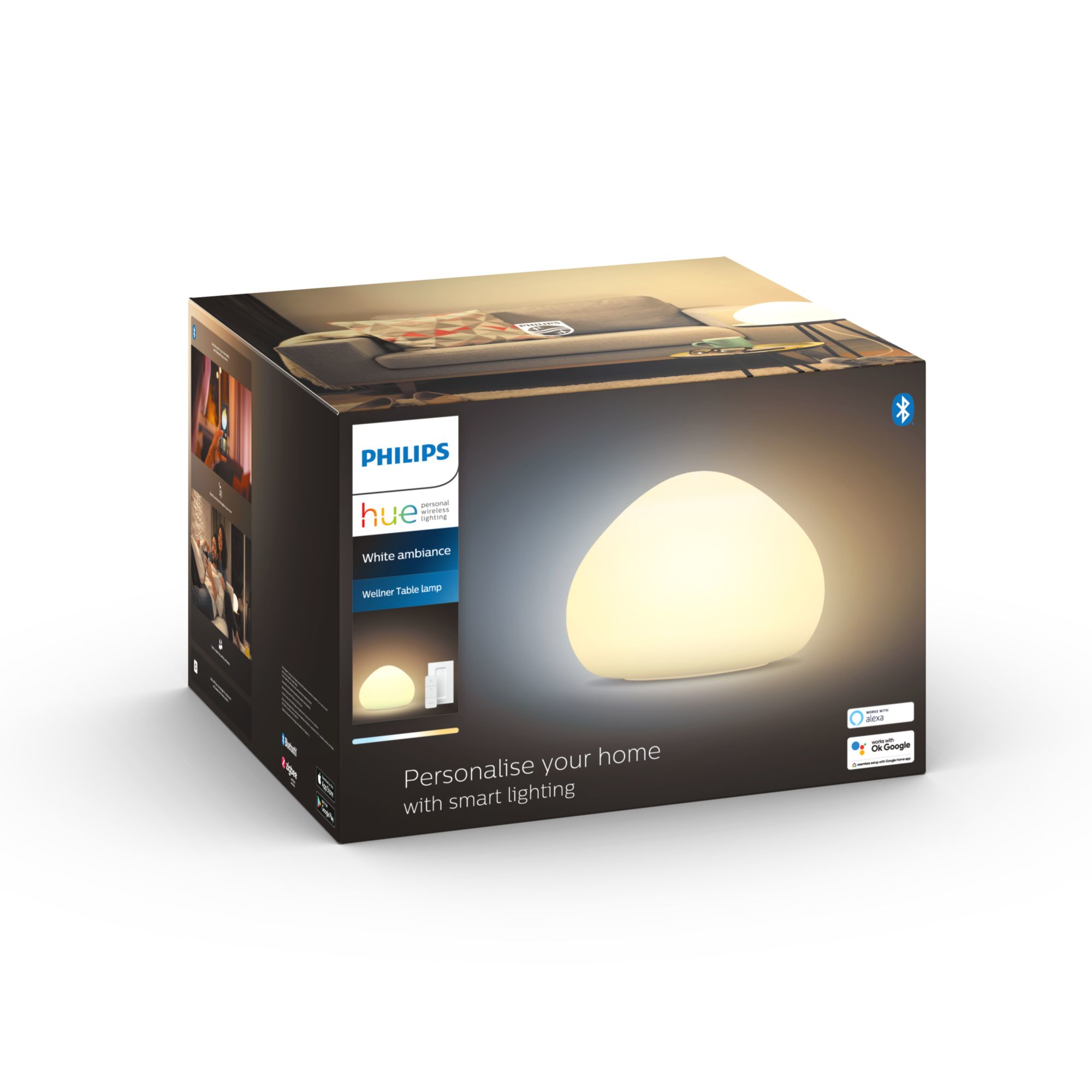 Tafellamp PHILIPS HUE Wellner White Ambiance Wit